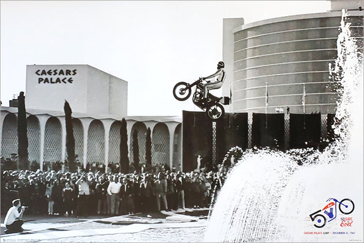 Evel Knievel Caesars Palace Fountain Jump 1967 Historic Daredevil