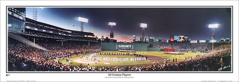 Fenway Park 1999 All-Star Game "All-Century Players" Panoramic Poster Print - Everlasting Images