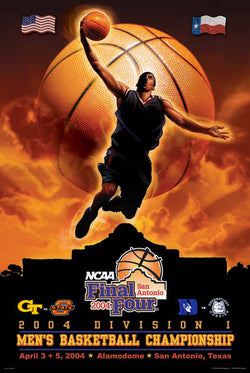 NCAA Men's Basketball Final Four 2004 Official Poster (Final Four Teams) - Action Images Inc.