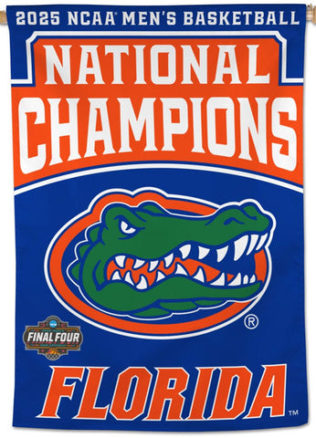 Florida Gators 2025 NCAA Men's Basketball Champions Official 28x40 Wall BANNER Flag - Wincraft Inc.