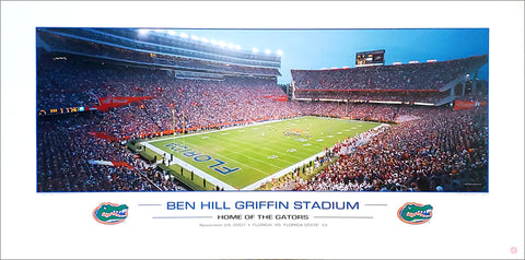 Florida Gators Football "Home of the Gators" Gameday Panoramic Poster - Rick Anderson