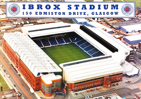 Glasgow Rangers Ibrox Stadium Aerial View Poster - GB Posters (UK)