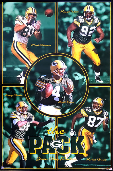 Green Bay Packers "The Pack" (1997) 5-Player NFL Action Poster- Costacos 1997
