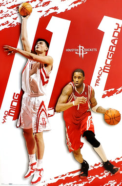 Houston Rockets "The Ones" (Yao Ming, Tracy McGrady) Poster - Costacos 2006