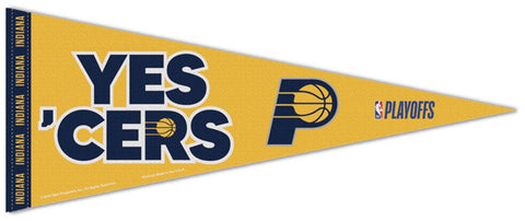 Indiana Pacers "YES 'CERS" 2025 NBA Playoffs Edition Premium Felt 12x30 Pennant - Wincraft