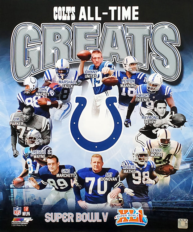 Indianapolis Baltimore Colts Football All-Time Greats (12 Legends