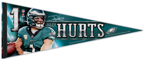 Jalen Hurts Philadelphia Eagles QB Signature-Series Premium Felt Collector's PENNANT - Wincraft