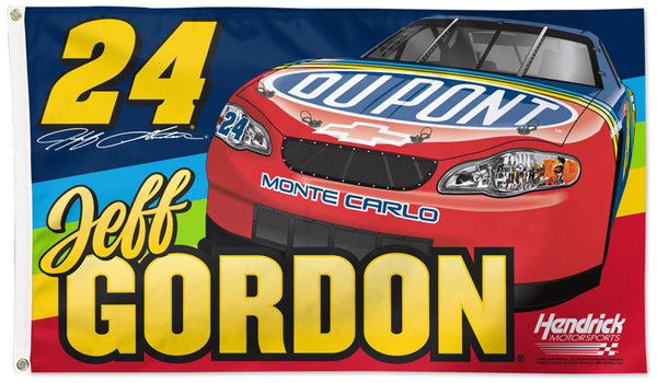 Jeff Gordon Retro Classic NASCAR #24 DuPont Monte Carlo Official HUGE 3'x5' Deluxe Flag - Wincraft 2023