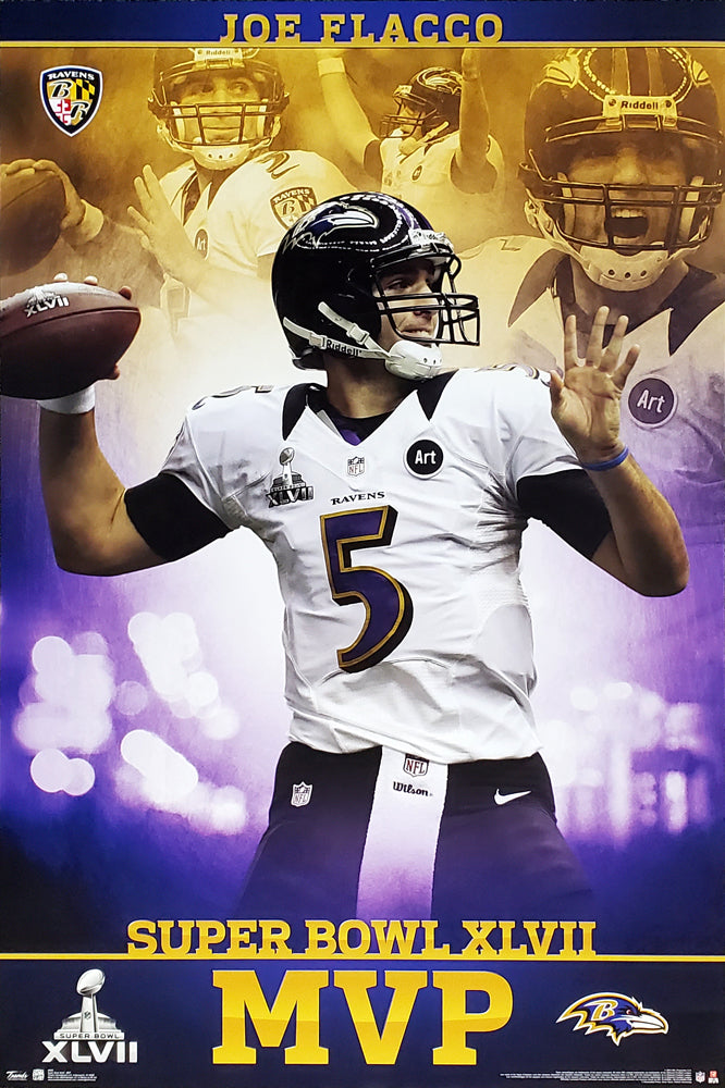 Joe Flacco Super Bowl XLVII MVP (2013) Commemorative Poster