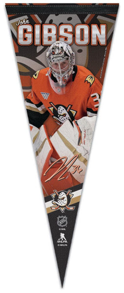 John Gibson Anaheim Ducks Signature Series Premium Felt Collector's Pennant - Wincraft 2025