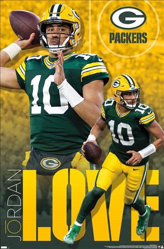Jordan Love "Superstar" Green Bay Packers QB NFL Action Wall Poster - Costacos 2024
