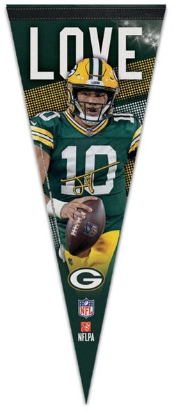 Jordan Love Green Bay Packers Signature Series Premium Felt NFL Collector's Pennant - Wincraft