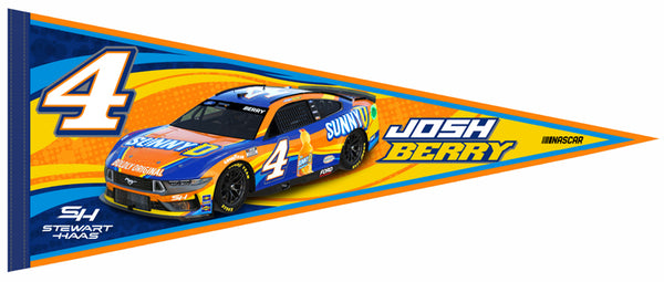 Josh Berry NASCAR Sunny D #4 Auto Racing Action Felt Collector's Pennant - Wincraft Inc.
