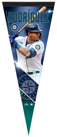 *SHIPS 5/18* Julio Rodriguez Seattle Mariners MLB Action Series Official Premium 12x30 Felt Pennant - Wincraft Inc.