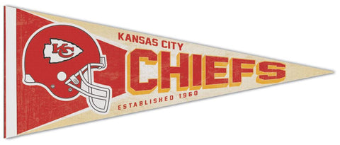 Kansas City Chiefs NFL Retro Style Premium Felt Collector's Pennant - Wincraft Inc.