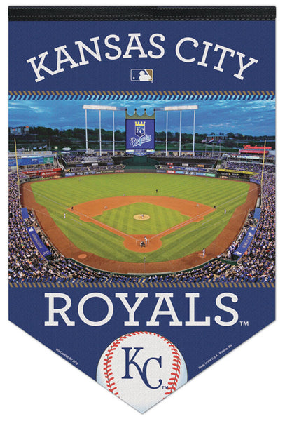 Kansas City Royals Kauffman Stadium Game Night Premium Felt Collector's 17x26 Banner - Wincraft