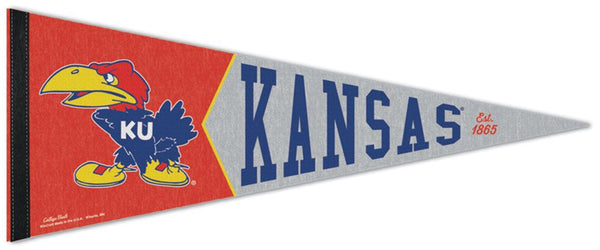 Kansas Jayhawks NCAA College Vault 1941-45-Style Premium Felt Collector's Pennant - Wincraft Inc.