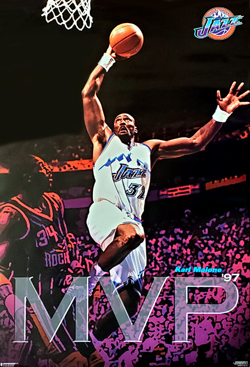 Karl Malone 1996-97 NBA MVP Utah Jazz NBA Basketball Poster - Costacos –  Sports Poster Warehouse