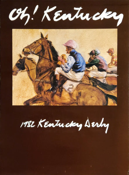Official Poster of the 108th Kentucky Derby (1982) Vintage Original Horse Racing Poster - Churchill Downs