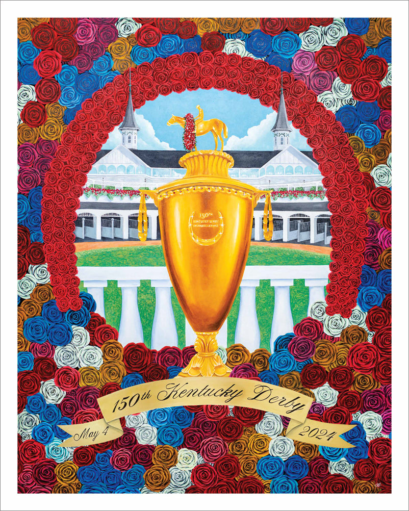 Official Poster of the 150th Kentucky Derby (2024) Horse Racing Poster