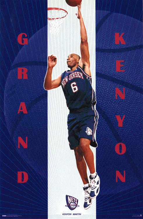 Kenyon Martin Grand Kenyon New Jersey Nets NBA Action Poster