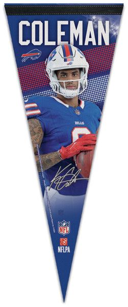 Keon Coleman Buffalo Bills NFL Signature Series Premium Felt Collector's Pennant - Wincraft 2025