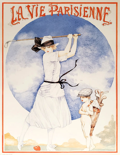 Golf Art "La Vie Parisienne" Vintage Art Nouveau Poster Reproduction - New York Graphic Society