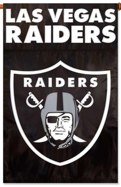 Las Vegas Raiders Official NFL Team 28x44 Premium Applique Wall Banner - Party Animal