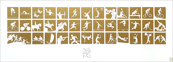 London 2012 Olympics "Gold Pictograms" Vintage Original Poster Print - Pyramid (UK)