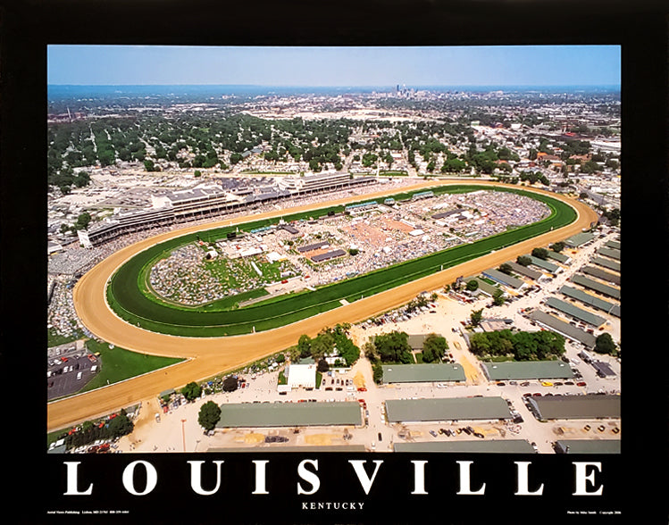 Churchill Downs, Louisville, Kentucky Derby Aerial View Poster Print Sports Poster Warehouse
