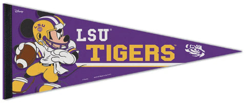 LSU Tigers "Mickey QB Gunslinger" Official NCAA/Disney Premium Felt Pennant - Wincraft Inc.