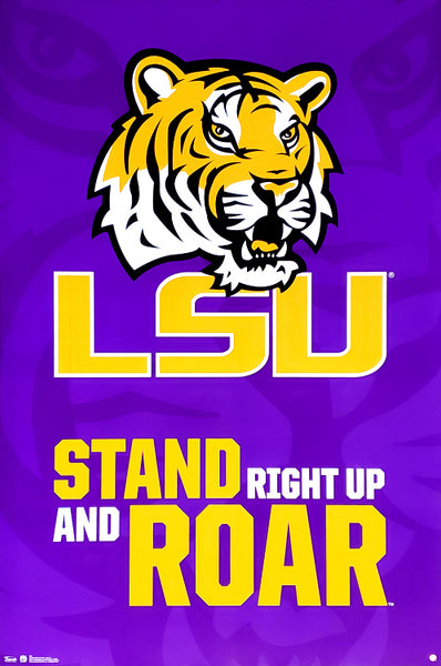 Louisiana State University Tigers "Roar" Official NCAA Logo Poster - Costacos Sports