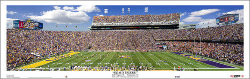 LSU Football at Death Valley "Geaux Tigers!" Panoramic Poster Print - USA Sports 2010