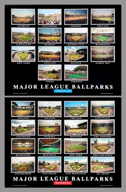 Major League Ballparks - All 30 MLB Baseball Stadiums circa 2004 2-Poster Combo Set - Aerial Views