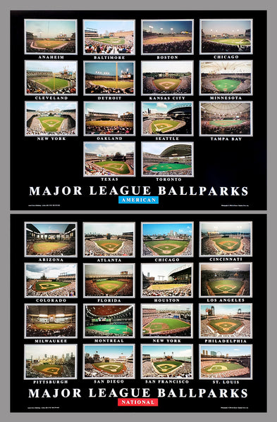 Major League Ballparks - All 30 MLB Baseball Stadiums circa 2004 2-Poster Combo Set - Aerial Views