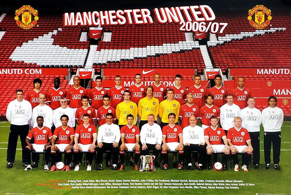 Manchester United Official Team Portrait 2006/07 Poster - GB