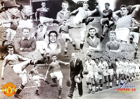 Manchester United "1958 Remembered" Commemorative Poster - U.K. 1999