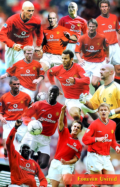 Manchester United "Forever United 2001" 13-Player Action Poster - UK Posters