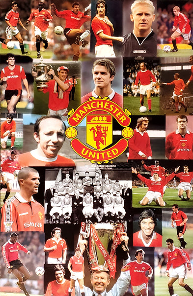 Manchester United Football Club Legends Collage (30 Superstars of the 20th Century) Poster - Starline Inc.