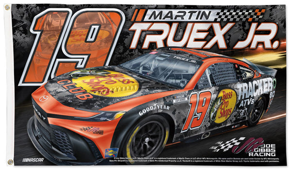 Martin Truex Jr. NASCAR Bass Pro #19 Official Deluxe-Edition 3'x5' Flag - Wincraft 2024