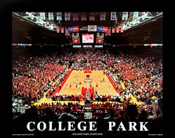 Maryland Terrapins Basketball Comcast Xfinity Center Gameday Poster - Aerial Views 2003