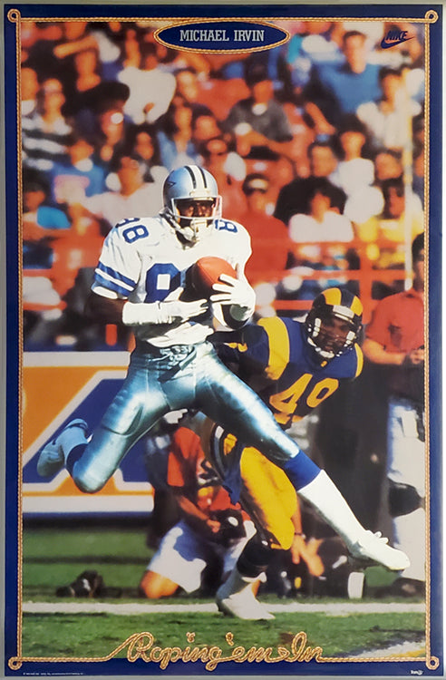 Deion Sanders SUPERSTAR (1995) Dallas Cowboys Vintage NFL Football 23x35  POSTER