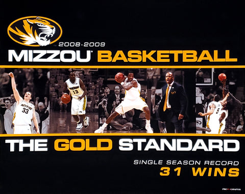 Missouri Basketball "The Gold Standard" 2008-09 Poster Print - ProGraphs