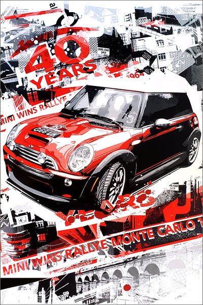 Mini Cooper, Monte Carlo Champ Commemorative Poster - W&G