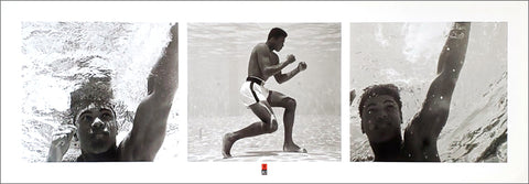 Muhammad Ali "Underwater Triptych" Premium Gallery Poster Print - Pyramid International
