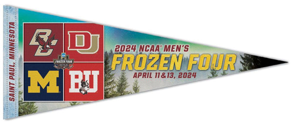 *SHIPS 4/18* NCAA Men's Hockey Frozen Four 2024 Premium Felt Event Pennant - Wincraft Inc.