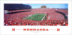 Nebraska Football Spring Game at Memorial Stadium Panoramic Poster Print - Rick Anderson 2008