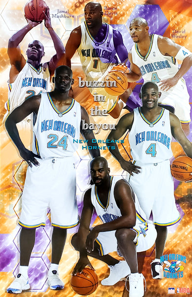 New Orleans Hornets "Buzzin' on the Bayou" NBA Basketball Action Poster - Starline 2003
