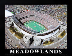 New York Jets Giants Stadium Meadowlands Gameday c.1995 Aerial View 22x28 Poster - Aerial Views by Mike Smith