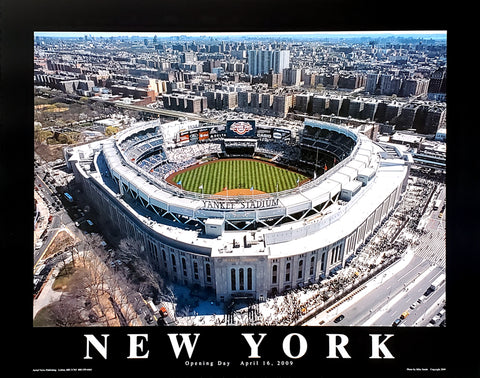 New York Yankees New Yankee Stadium Opening Day 2009 Aerial View Poster - Aerial Views by Mike Smith